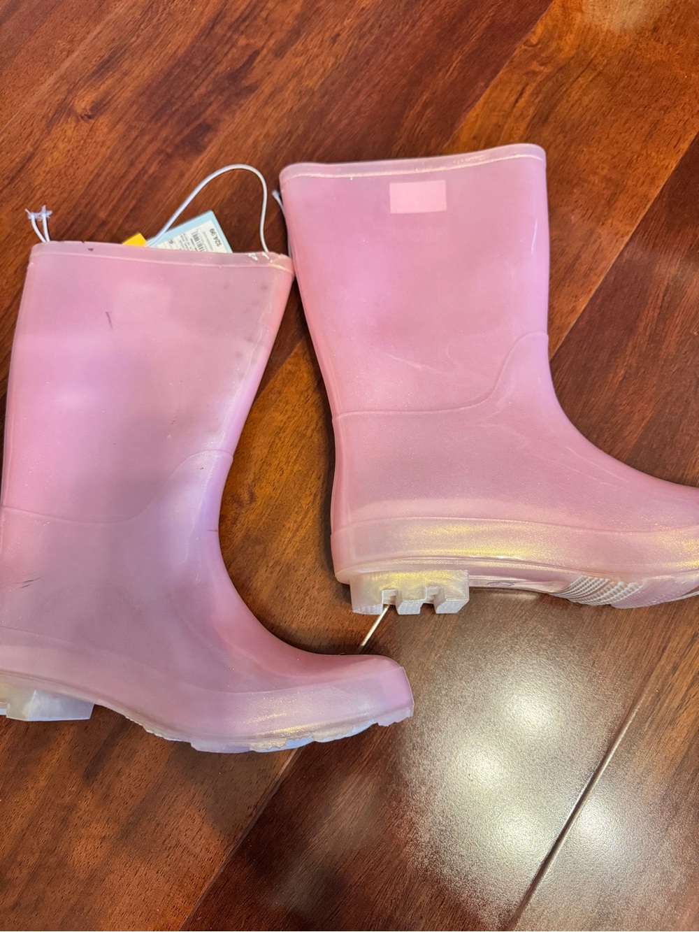 Cat & Jack Pink Girls' Waterproof Rain Boots